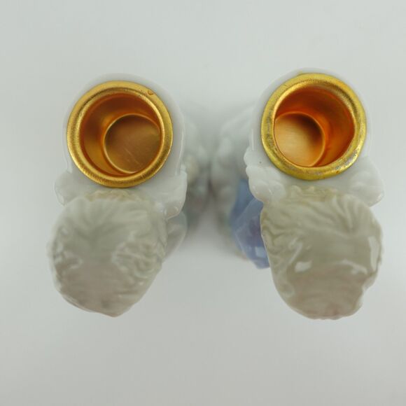 Angel Candleholders Kneeling Praying Set of 2 Vintage - Picture 6 of 8